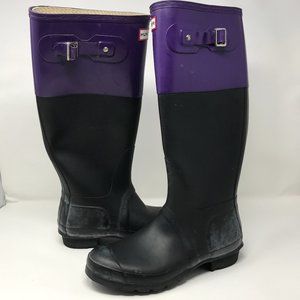 Hunter Original Color Block W25229 Women’s Tall Black/Purple